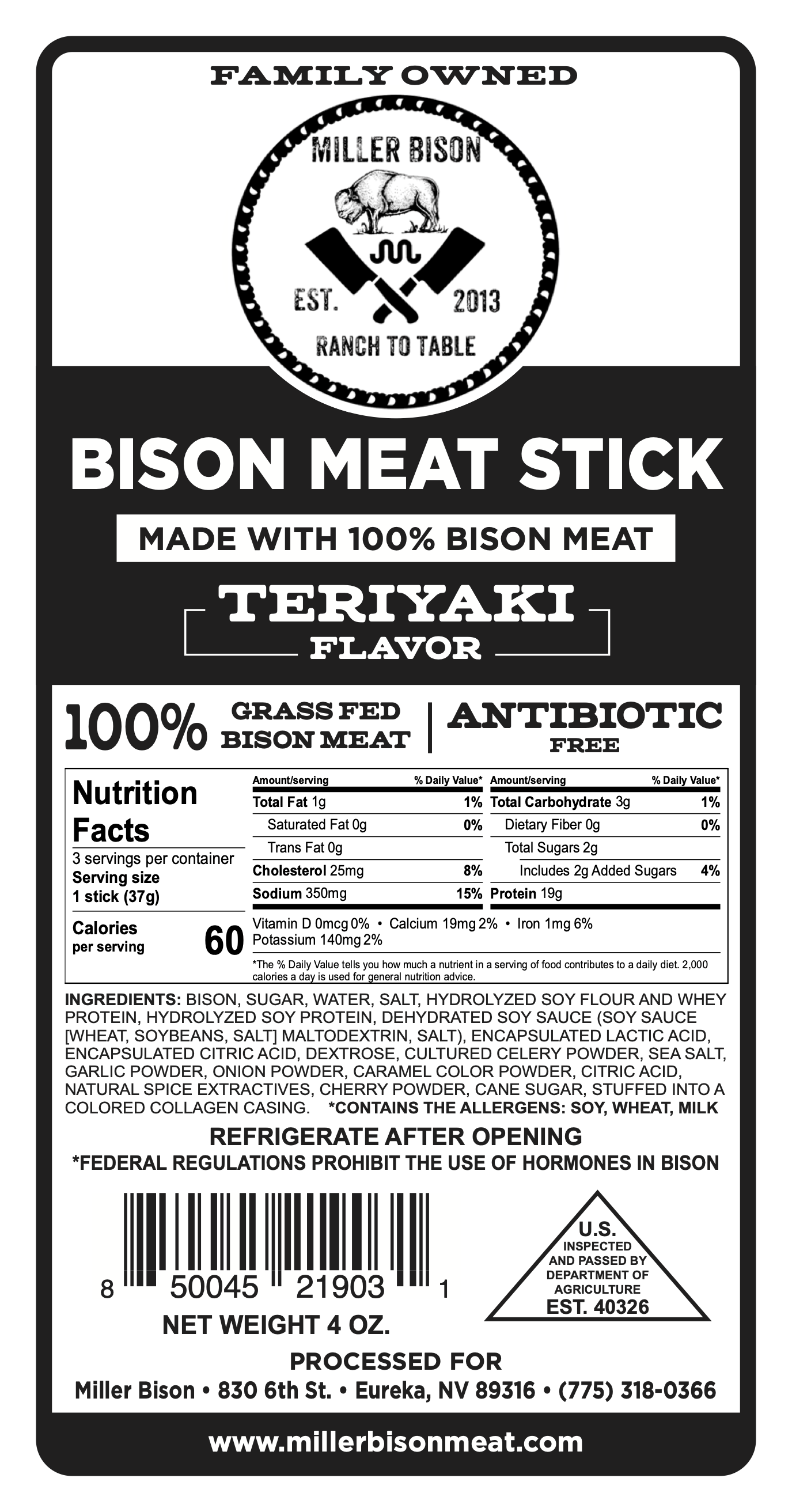 Carnivore Bison Stick Pack - Miller Bison