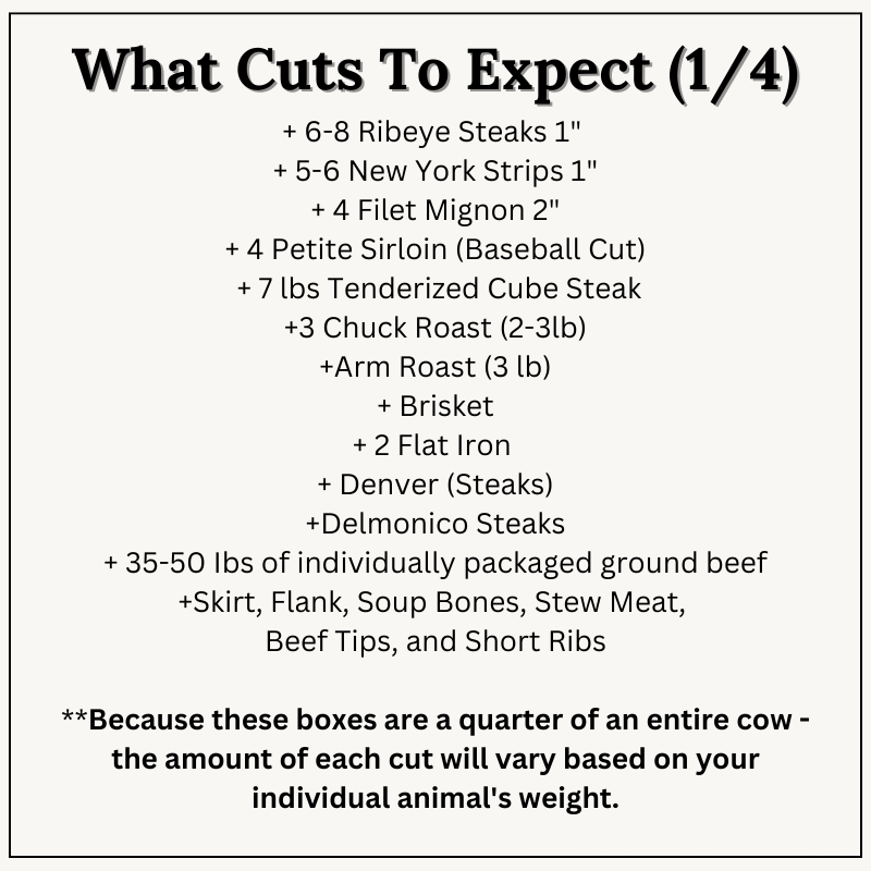CMR 1/4 Beef *READY TO SHIP
