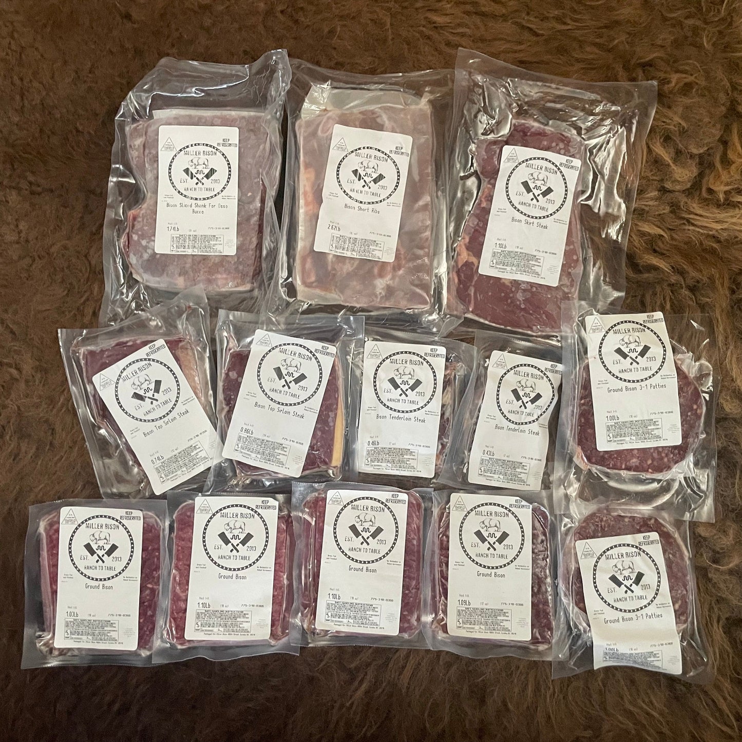 Natures -UNALTERED- Protein Small Bison Box - Miller Bison