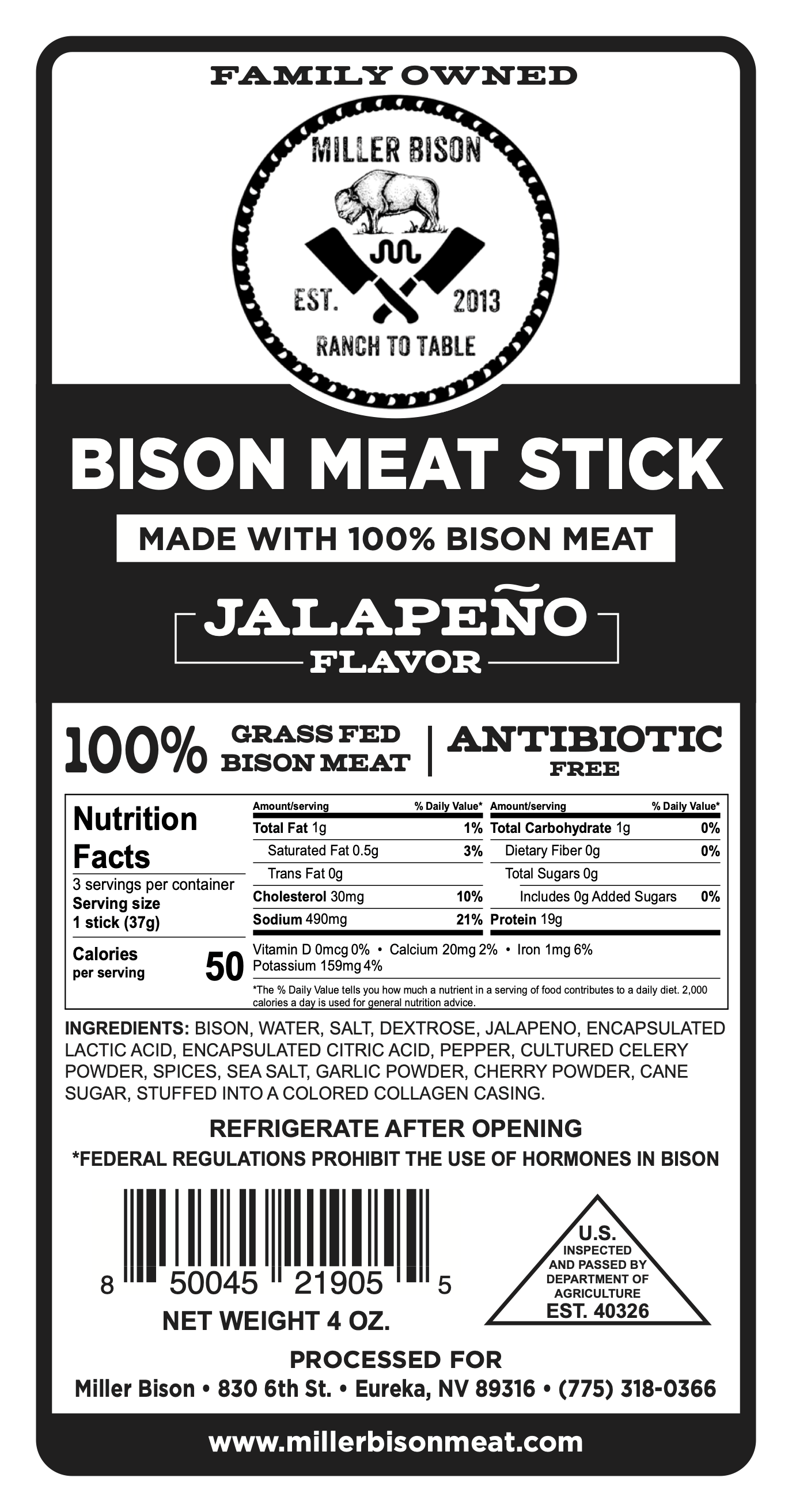 Carnivore Bison Stick Pack - Miller Bison
